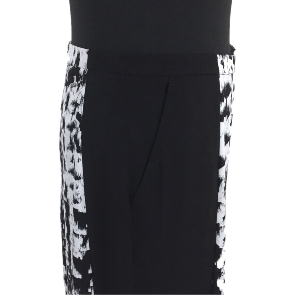 🚨BCBGMAXAZRIA Black White Jane Maxi Mini Skirt S - Picture 3 of 8